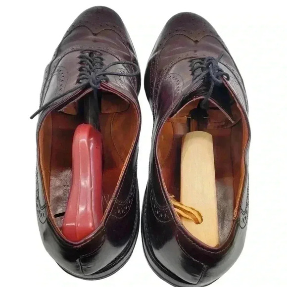 Men\'s ALLEN EDMONDS Chester Burgundy Wing Tip Dress Shoes Size 9.5 D main image 4